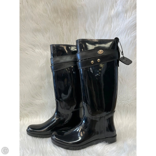 Boots Designer By Coach In Black, Size: 7