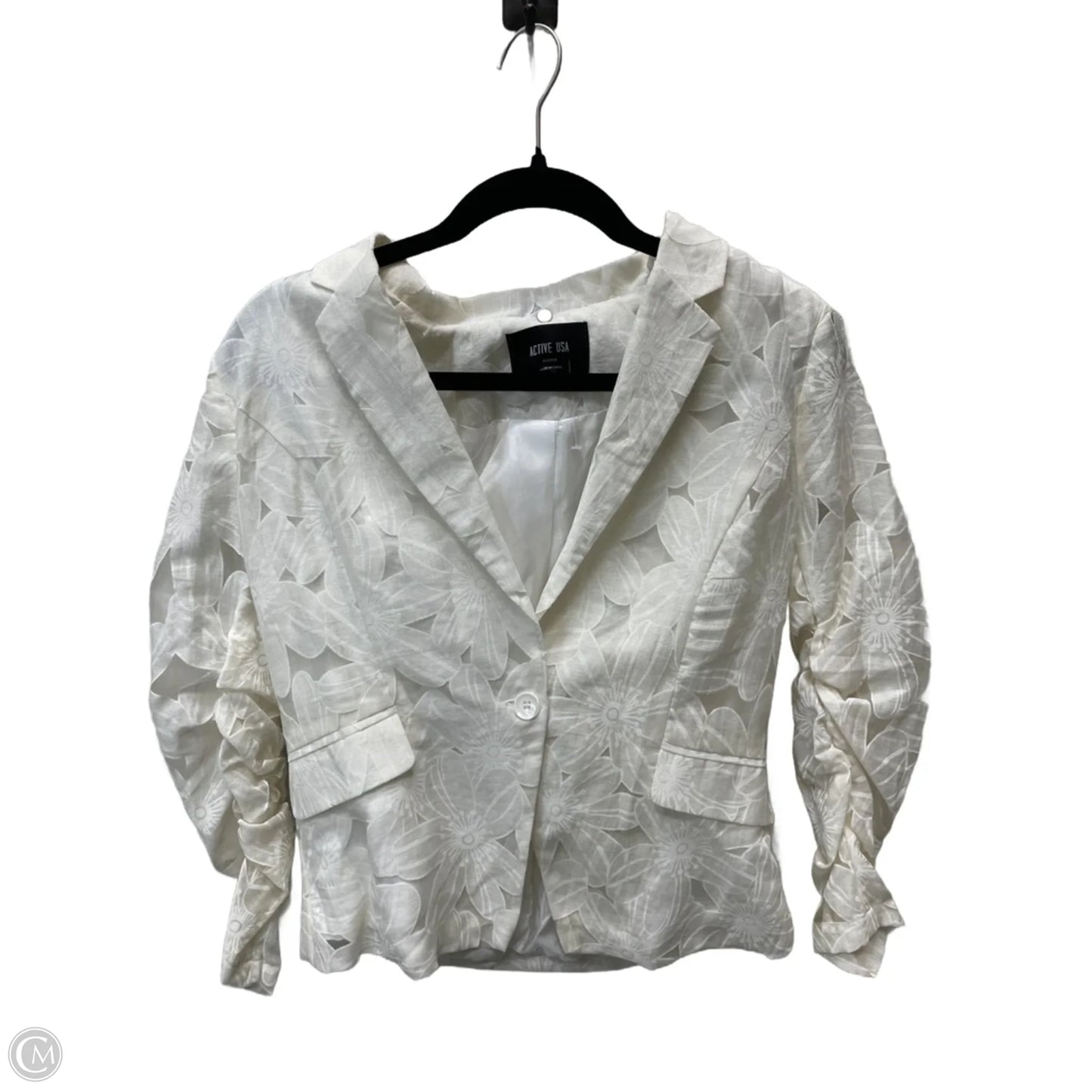 Blazer By Active Usa In Cream, Size: M