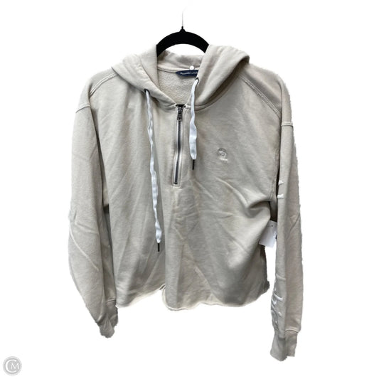 Sweatshirt Hoodie By Abercrombie And Fitch In Tan, Size: M