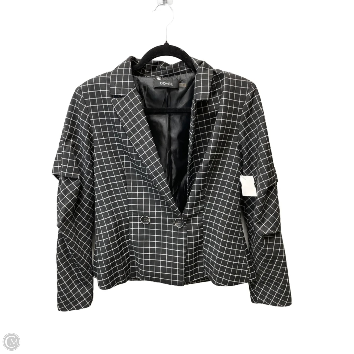 Blazer By Clothes Mentor In Black & White, Size: M