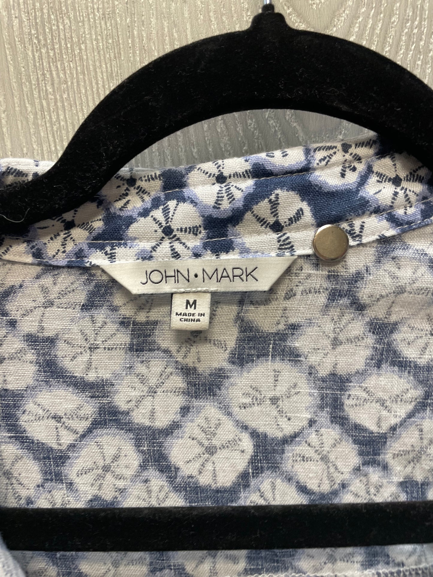 Tunic Ls By John Mark In Blue & White, Size:M