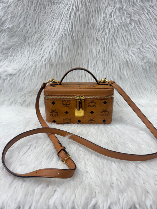 Crossbody Luxury Designer By Mcm In Brown, Size:Small