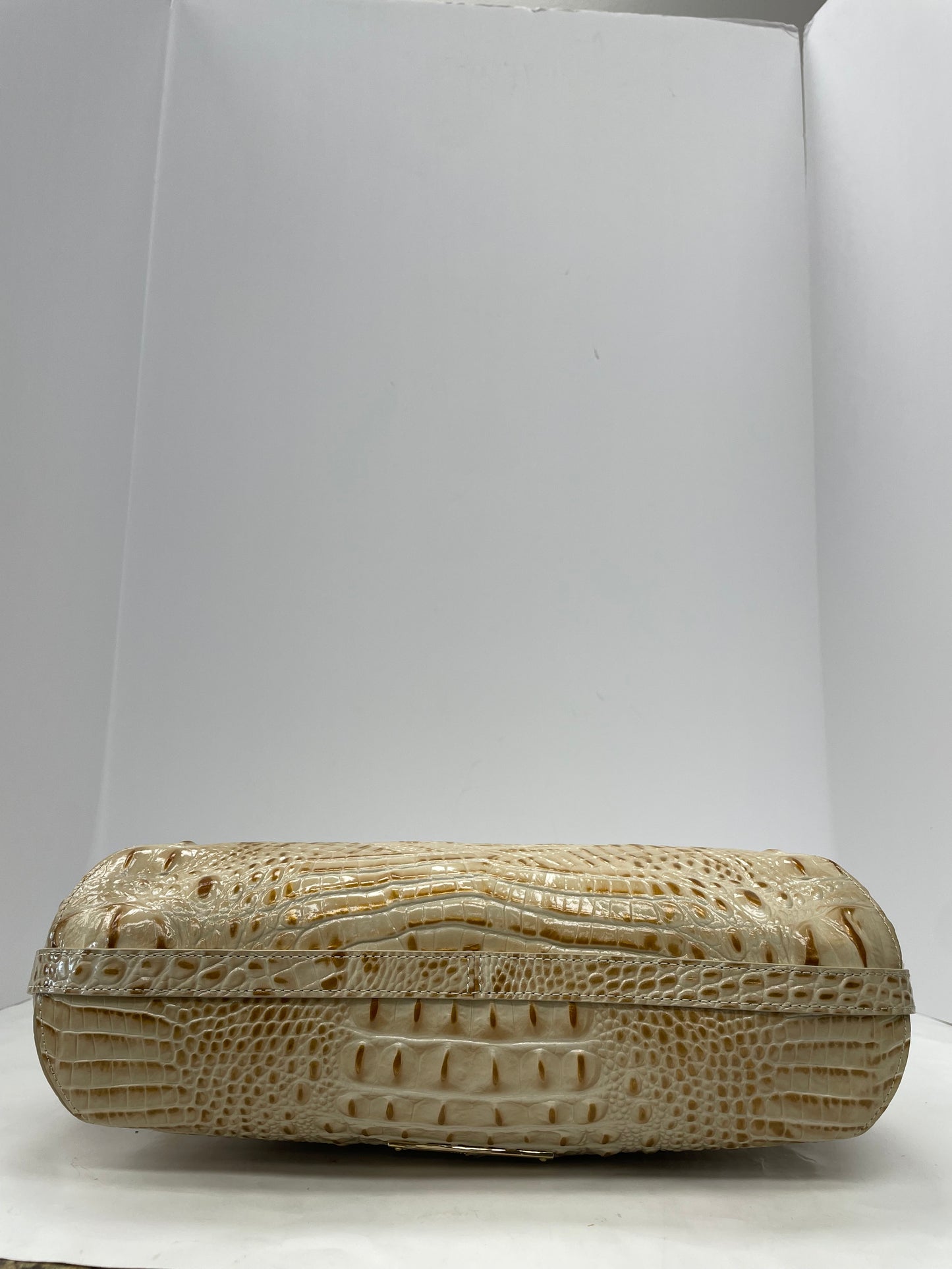 Handbag Designer By Brahmin In Cream & Tan, Size:Large