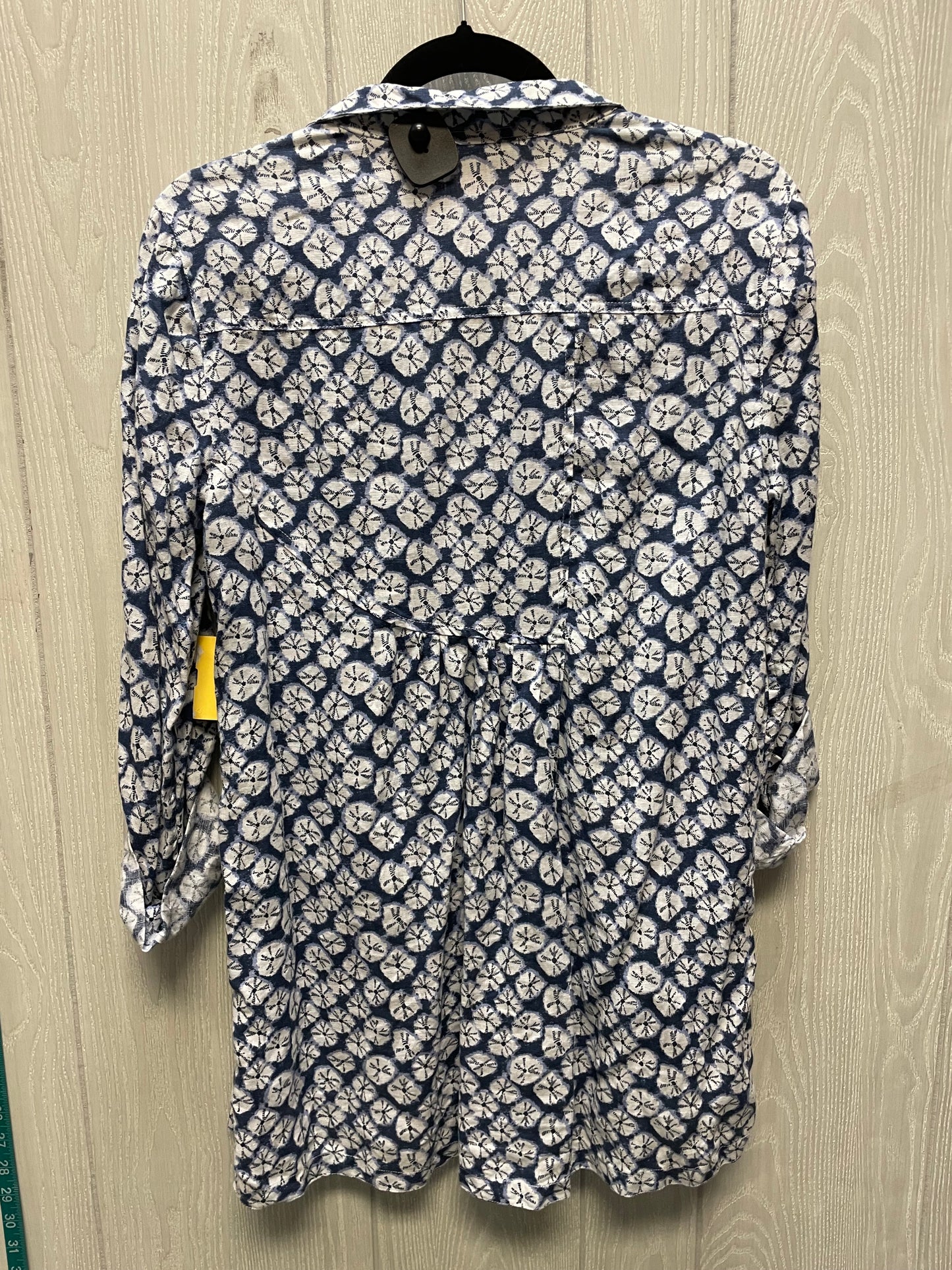 Tunic Ls By John Mark In Blue & White, Size:M