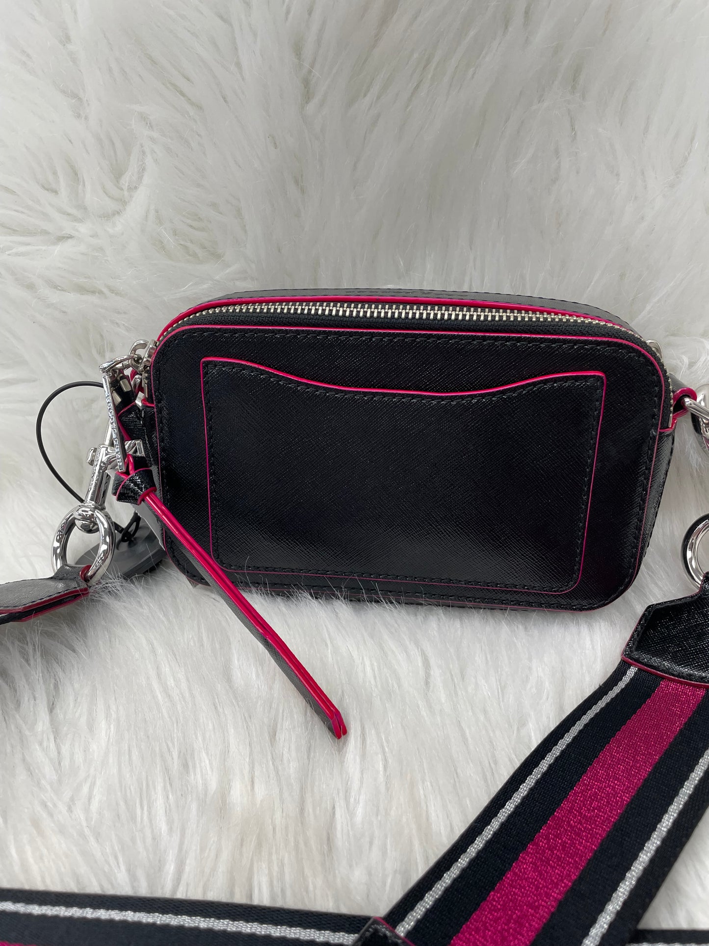 CROSSBODY LUXURY DESIGNER by MARC JACOBS In BLACK & PINK, Size: SMALL