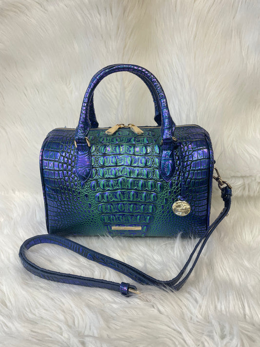 HANDBAG DESIGNER by BRAHMIN In BLUE & GREEN, Size: MEDIUM