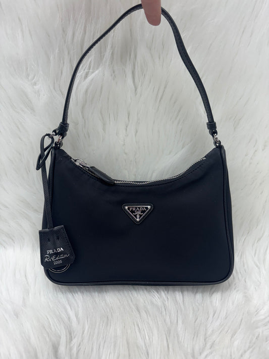 Handbag Luxury Designer By Prada In Black, Size:Small